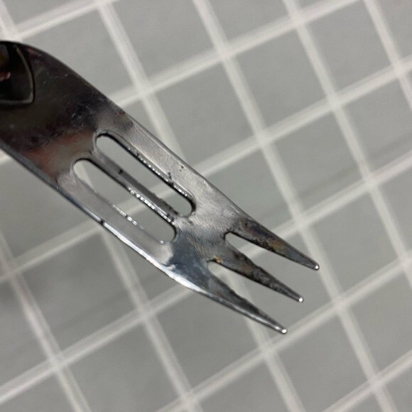 Vtg MCM Barware Ice Tong Chrome Bakelite Handles Marble Design Replacement Bar - Picture 7 of 8